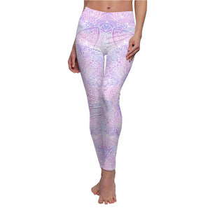 Print Leggings | "Bohemian Purple Henna Pattern Leggings" | Ethereal Gym Tights | Yoga Pants | Activewear | Gym Tights | Workout | Verkadi