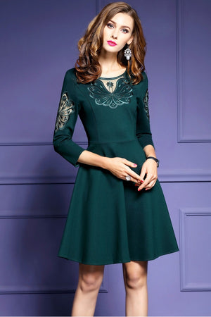 Embroidery Short A-Line Formal Mini Dress