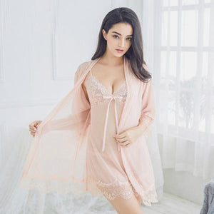 Sexy Intimate Lingerie Nightgown Set With G-String Verkadi.com