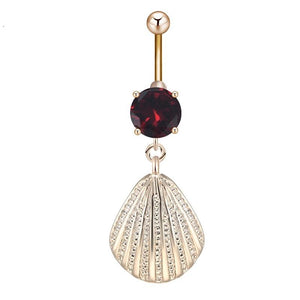Sexy Zircon Shell  Navel Piercing Belly Button Ring