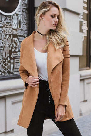 Hot Style Long Suede Leather Women Jackets