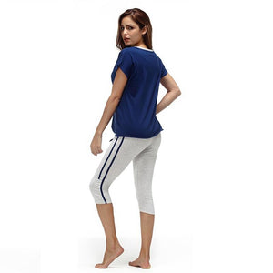 Cotton O-Neck Short Sleeve Sleepwear Pajama Set Verkadi.com