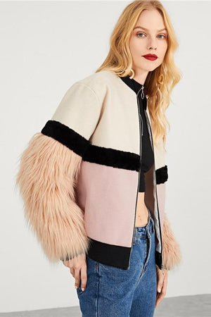 faux fur notched women jackets by verkadi