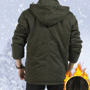 Multi-Pockets Hooded Men Cotton Winter Jacket