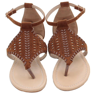 Comfortable Hollowing Thong Flat Sandals