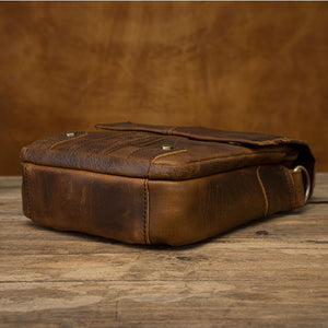 Leather Tote Satchel Cross-Body Bag Messenger Bag