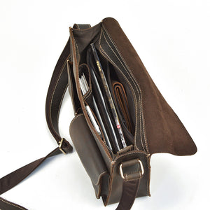Genuine Leather Men's Messenger Bag Cross Body Bag Shoulder Bag