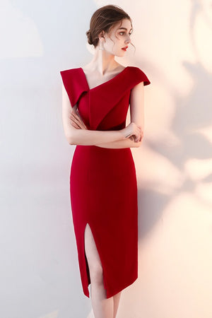 Sleeveless One-Shoulder Formal Evening Dress