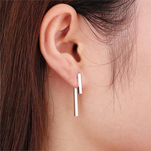 Fashion Simple T Bar Ear Jacket Stud Earrings Verkadi.com