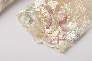 Floral Embroidery Cheongsam Plus Size Midi Dress