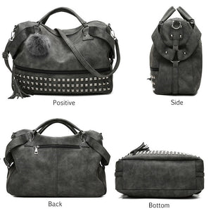 Chic PU Leather Fashion Riveted Shoulder Cross Body Bag Handbag
