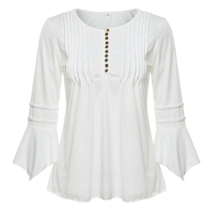 Elegant Ruffles & Flare Sleeves Blouse Shirt Top Verkadi.com