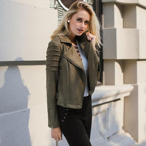 Lily Rosie Casual Suede Leather Women's Jacket