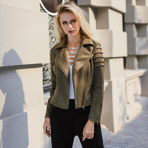 Lily Rosie Casual Suede Leather Women's Jacket