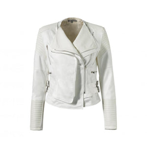 Trendy Zen Zipper Suede Faux Leather Short Women Jacket