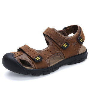Men Sandals Slippers Casual Suede Leather Gladiator Verkadi.com