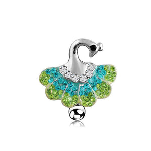 Sexy Multi Color Peacock Belly Button Ring