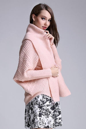 Loose Bat-Wing Sleeves Knitted Sweater Cardigan