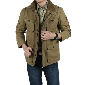 Smart Multi-Pockets Military Style Men Cotton Jacket