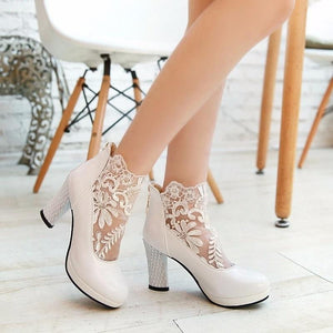 Style Lace Pumps Shoes