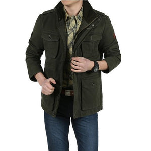Smart Multi-Pockets Military Style Men Cotton Jacket