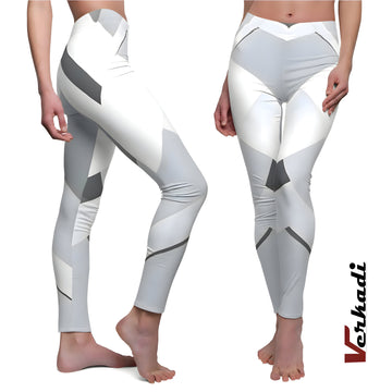 Leggings | "Minimalist Chic" | Sleek Monochrome Abstract Women's Leggings | Yoga Pants | Activewear | Yoga Leggings | Gym Leggings | Verkadi