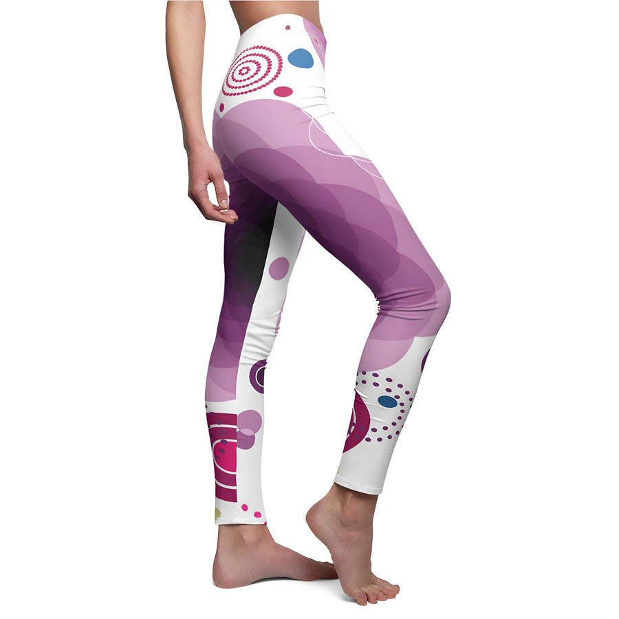 Yoga Pants | "Berry Bliss Geometric Print Leggings" | Yoga Leggings | Trendy and Durable Activewear | Gym | Fitness Leggings | Verkadi