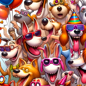 Jigsaw Puzzle | "Barking Bash Dogs Joyful Jamboree" | Verkadi