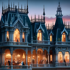 Jigsaw Puzzle | "Elegance at Dusk Medeval Mansion" | Verkadi