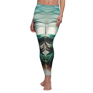 Yoga Pants | "Sage Elegance Yoga Leggings" | Luxe Tights with Earthy Swirl Design | Women Leggings | Yoga Tights | Activewear | Verkadi