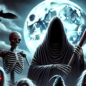 Jigsaw Puzzle | "Moonlit Macabre - A Gathering of Ghouls" | Verkadi