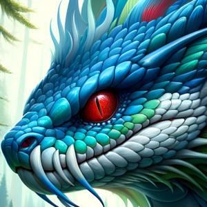 Jigsaw Puzzle | "The Blue Serpent Forest Guardian" |  Verkadi