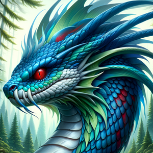 Jigsaw Puzzle | "The Blue Serpent Forest Guardian" |  Verkadi