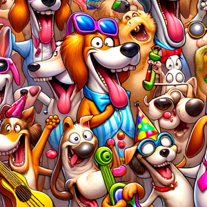 Jigsaw Puzzle | "Barking Bash Dogs Joyful Jamboree" | Verkadi