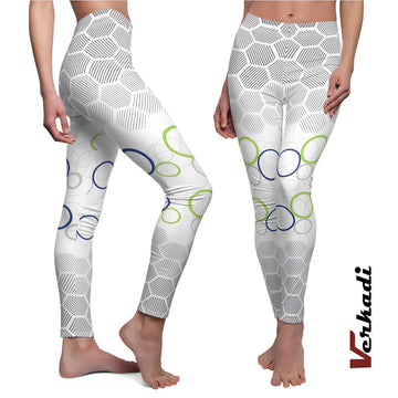Yoga Pants | "Optic Wave Athletic Leggings" | Dynamic Abstract Print Leggings | Yoga Leggings | Activewear | Gym | Workout Tighta | Verkadi.