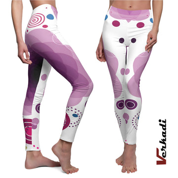 Yoga Pants | "Berry Bliss Geometric Print Leggings" | Yoga Leggings | Trendy and Durable Activewear | Gym | Fitness Leggings | Verkadi