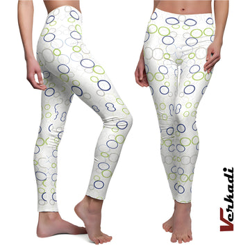 Leggings | "Modern Circle Motif Athletic Leggings" | Eye Catching Activewear | Yoga Leggings | Yoga Pants | Wokout Tights | Gym | Verkadi.