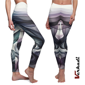 Yoga Leggings | "Ethereal Swirls High-Waist Women Leggings" | Activewear for Women | Yoga Pants | Fitness Leggings | Gym Wear | Verkadi