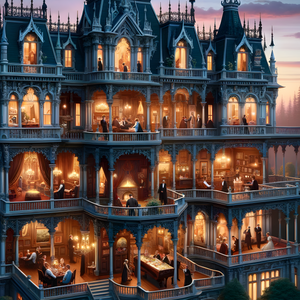 Jigsaw Puzzle | "Elegance at Dusk Medeval Mansion" | Verkadi