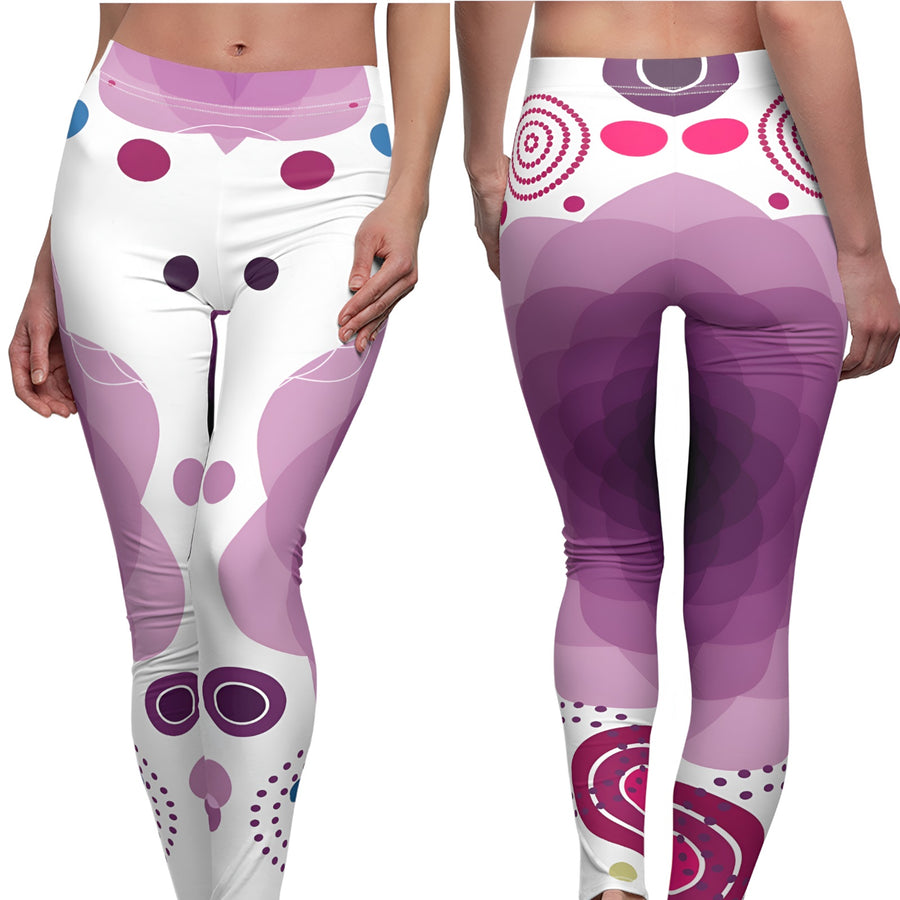 Yoga Pants | "Berry Bliss Geometric Print Leggings" | Yoga Leggings | Trendy and Durable Activewear | Gym | Fitness Leggings | Verkadi