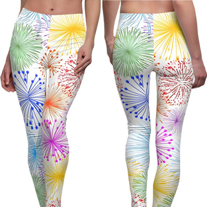 Yoga Pants | "Vibrant Firework Pattern Yoga Leggings" Activewear for Women | Women Leggings | Workout Leggings | Gym | Tights | Verkadi.