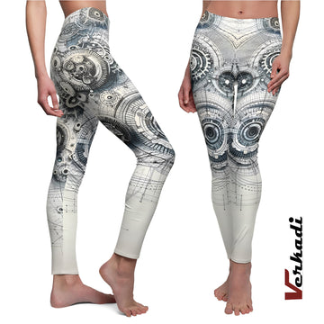 Yoga Leggings | "Precision Gears Workout Tights" | Stylish Fitness Leggings Made for Movement | Activewear | Gym | Yoga Pants | Verkadi