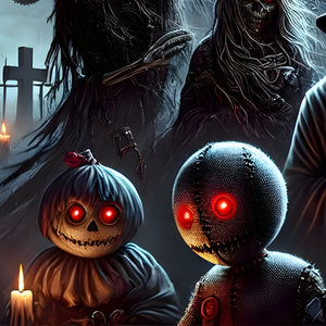 Jigsaw Puzzle | "Moonlit Macabre - A Gathering of Ghouls" | Verkadi