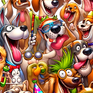 Jigsaw Puzzle | "Barking Bash Dogs Joyful Jamboree" | Verkadi