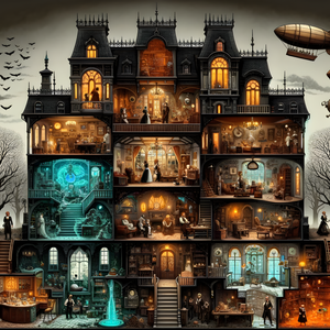 Jigsaw Puzzle | "Victorian Gothic Gadgets and Gentry" | Verkadi