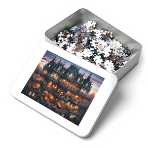 Jigsaw Puzzle | "Elegance at Dusk Medeval Mansion" | Verkadi