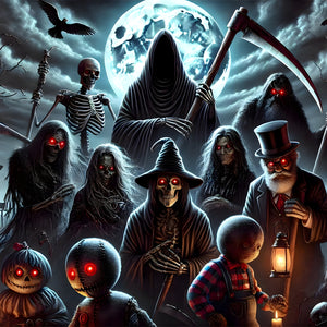 Jigsaw Puzzle | "Moonlit Macabre - A Gathering of Ghouls" | Verkadi