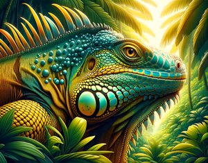 Puzzle | " The Iguana's Gaze Jungle Majesty" | Verkadi