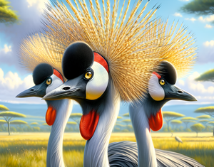 Puzzle | "Cranes of Grace" | Crowned Beauties | Verkadi