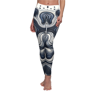 Yoga Pants |"Oceanic Vortex Yoga Leggings" | Serene Swirls Workout Tights | Active Wear for Women | Leggings for Women | Verkadi